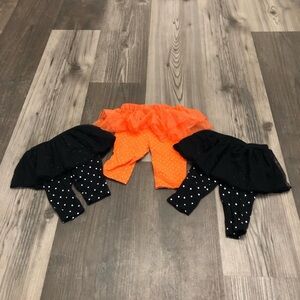 Girls Halloween Tutu Leggings Bundle 3 Months‎